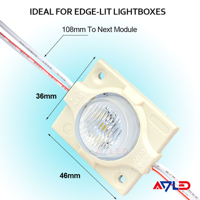 El módulo de IP67 LED enciende el microprocesador lateral doble de voltio 3030 SMD LED de Lightbox Dimmable 12 del Lit del borde