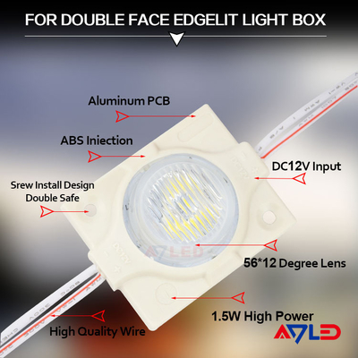 El módulo de IP67 LED enciende el microprocesador lateral doble de voltio 3030 SMD LED de Lightbox Dimmable 12 del Lit del borde