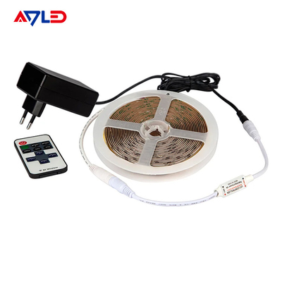 UL Flexible LED Strip Famous Chip 24V Ultra Thin Silicone 10mm placa de PCB IP20 528 lámparas LED de mazorca
