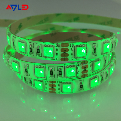 Color verde SMD 5050 60LEDs/M Luces de banda LED para muebles Decoración Alto brillo Impermeable