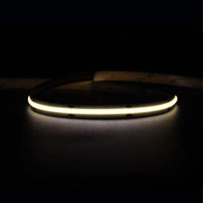 Super brillante 528 LEDs/M COB Led Strip 12V 24V 10MM Luz de banda amarilla sin manchas COB/FOB