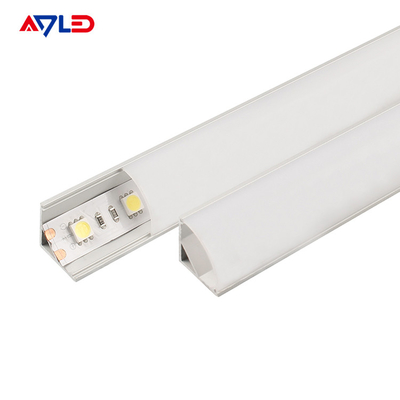 Perfil de la banda de LED Canal de difusión de luz de la esquina del canal de extrusión LED Perfil de aluminio para la banda de LED