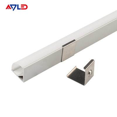 Perfil de la banda de LED Canal de difusión de luz de la esquina del canal de extrusión LED Perfil de aluminio para la banda de LED