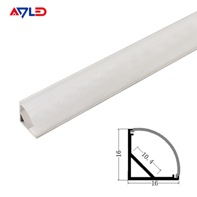 16*16mm Aluminio suspendido anodizado con aluminio de extrusión con perfiles de la superficie de la esquina montado con perfiles de tira de luz