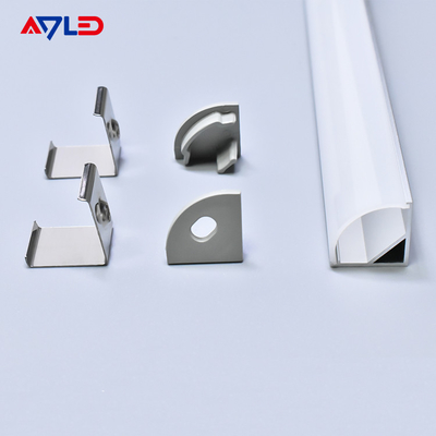 16*16mm Aluminio suspendido anodizado con aluminio de extrusión con perfiles de la superficie de la esquina montado con perfiles de tira de luz