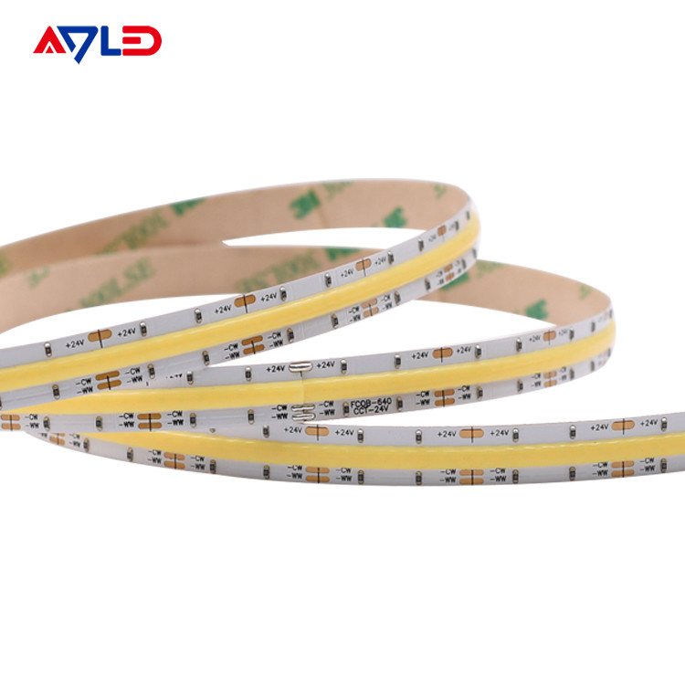 Luz de banda de doble color blanco COB de alta potencia 3000K-6500K Iluminación uniforme de temperatura de color