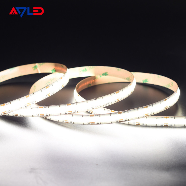 24V COB CCT Luz de banda LED sin manchas Super brillante doble capa 180 ángulo de haz