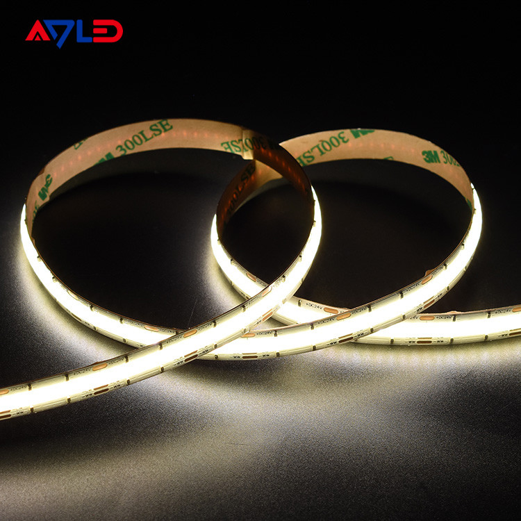 Alta densidad DC24V sin puntos Liner LED sintonizable CCT (2700K-6500K) COB 640Leds luz de banda de baja tensión luz de cinta