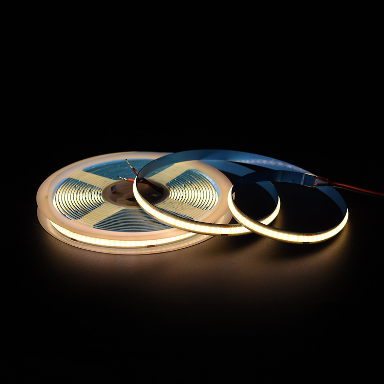 Luz de banda LED COB flexible - 24V, 320 LEDs, temperatura de color 3000K, ancho de 8 mm, garantía de 3 años - LED Adled.