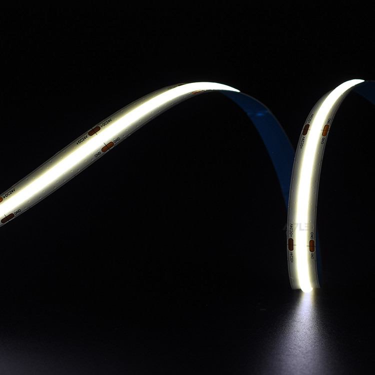 COB LED Strip Light DC 24V 504LEDs / M 16.4ft Iluminación de cinta flexible suave y sin manchas
