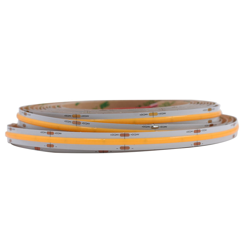 8 mm de ancho 5M de longitud corte libre de alta densidad de la decoración de la iluminación flexible de la banda de led de cob blanco