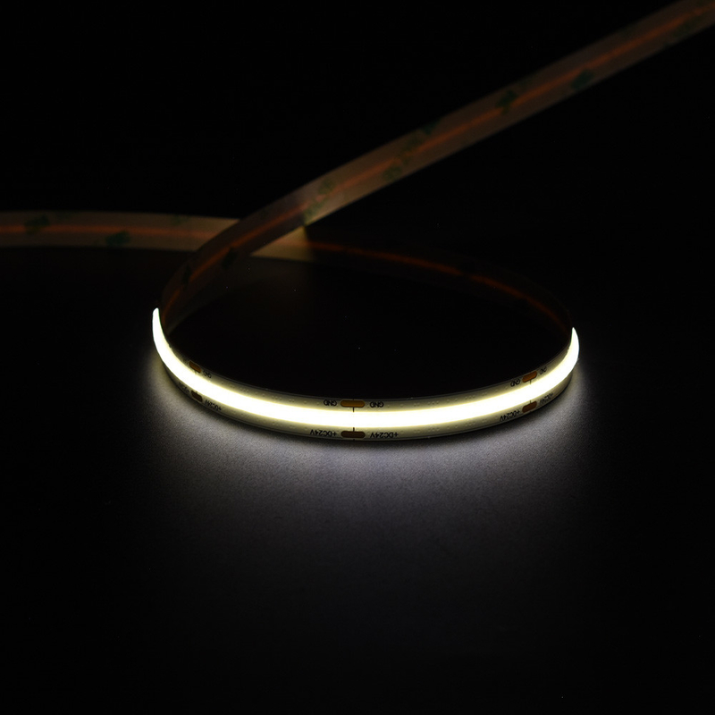 Luz de banda LED Ra90 de baja tensión 12V 24V 8mm 10m10W LED FCOB Luz de banda LED 1000LM