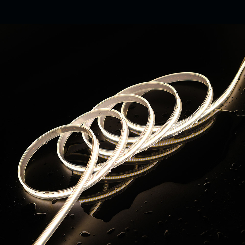 8 mm de ancho de PCB Flexible COB LED Light Strips con 480 LEDs y certificación CE RoHS UL