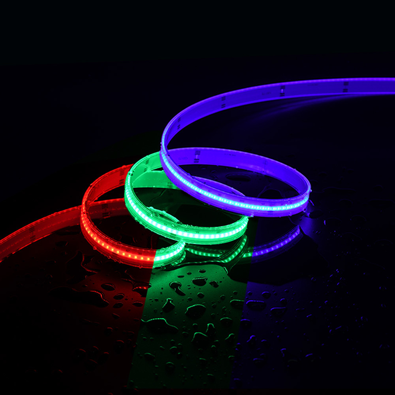 IP20 Rgbw Rgb Cob Led Strip Light 12V 24V Pixel Flexible Emitiendo Direccionable Cob Led Strip