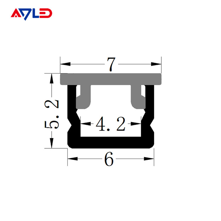 1m 2m 3m ADP-0606 Perfiles de aluminio para bandas de iluminación LED