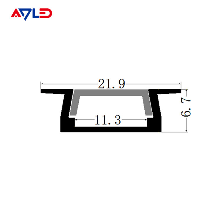 11 mm borad 15.8 * 6.7 mm Led Strip Profile de aluminio de luz fácil de instalar aluminio de led