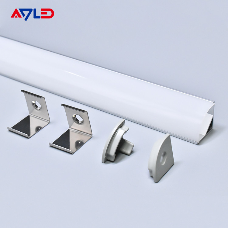 16*16mm Aluminio suspendido anodizado con aluminio de extrusión con perfiles de la superficie de la esquina montado con perfiles de tira de luz